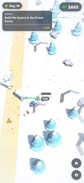 Hunting a bear through a whiteout blizzard in the Frozen Forest.